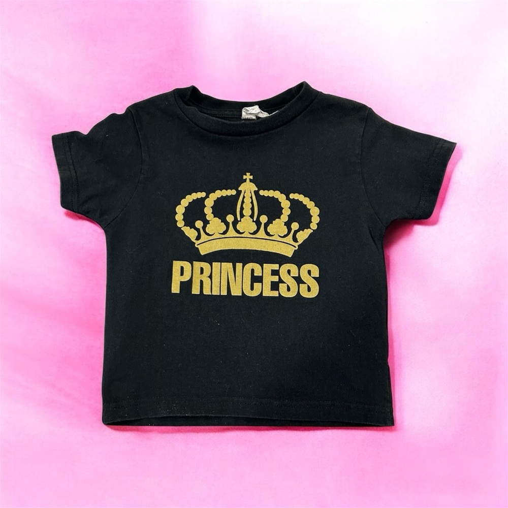 Black Princess Crown Kids T-Shirt